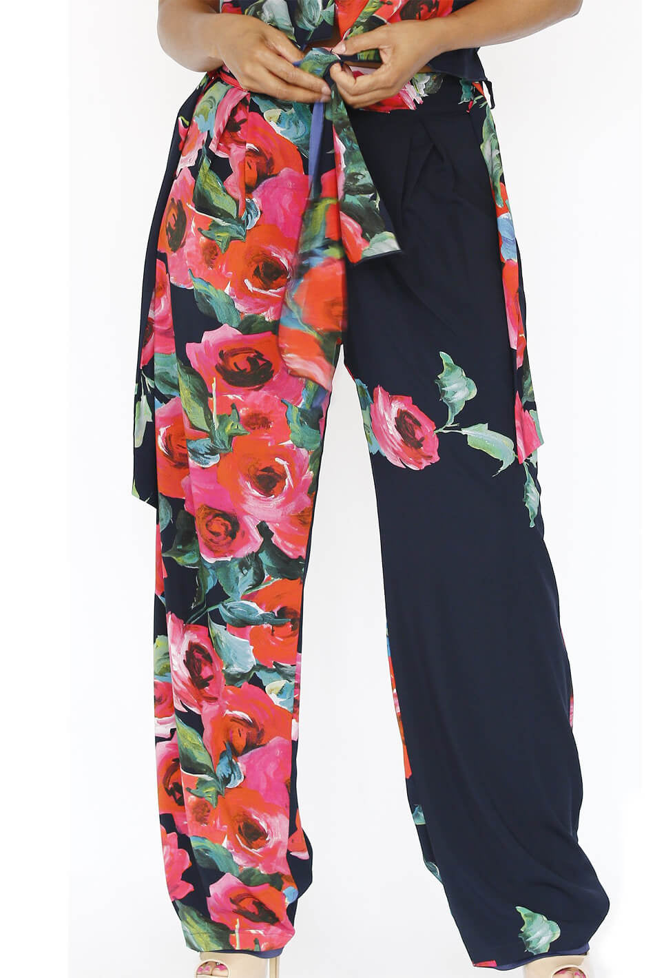 Ava High Waist Indigo Print Pant