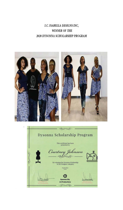 2020 Winner of The Dysonna Fashion Scholarship Program