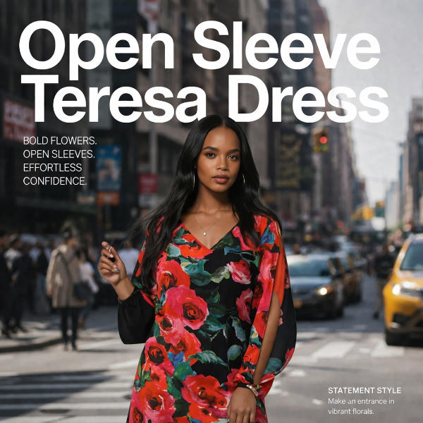 Open Sleeve Teresa Dress