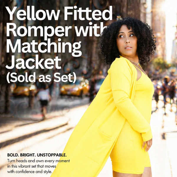 Yellow Fitted Romper
