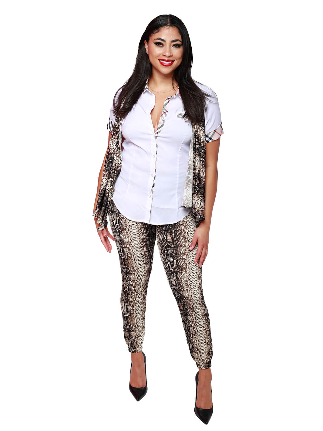 2-Pocket Snakeskin Print Jogger