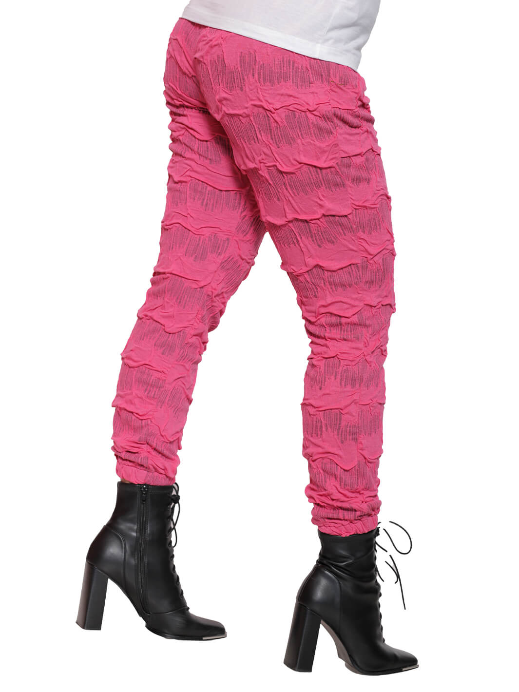 2-Pocket Pink Ruffled Jogger Pants