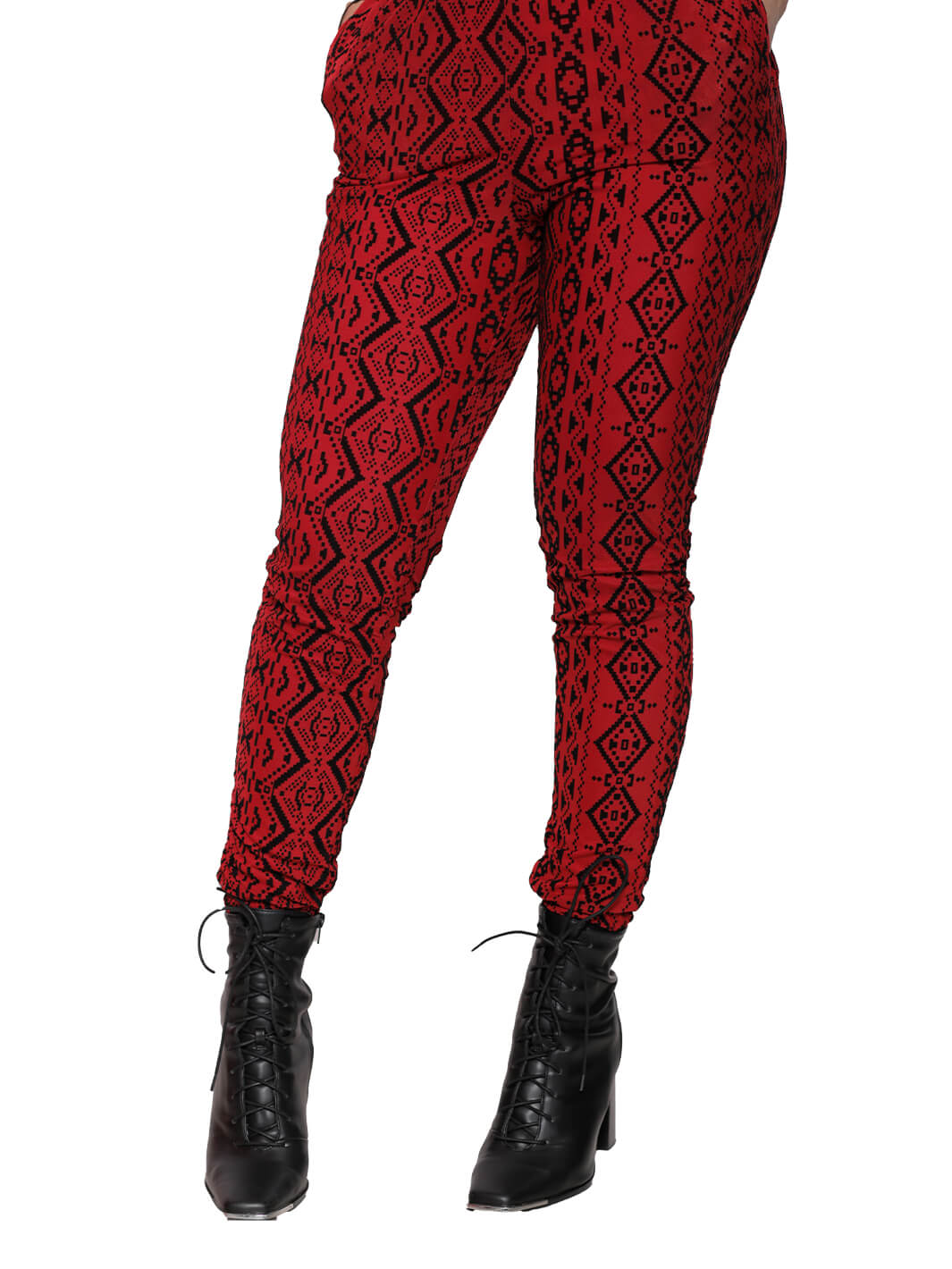 2-Pocket Red/Black Zigzag Jogger