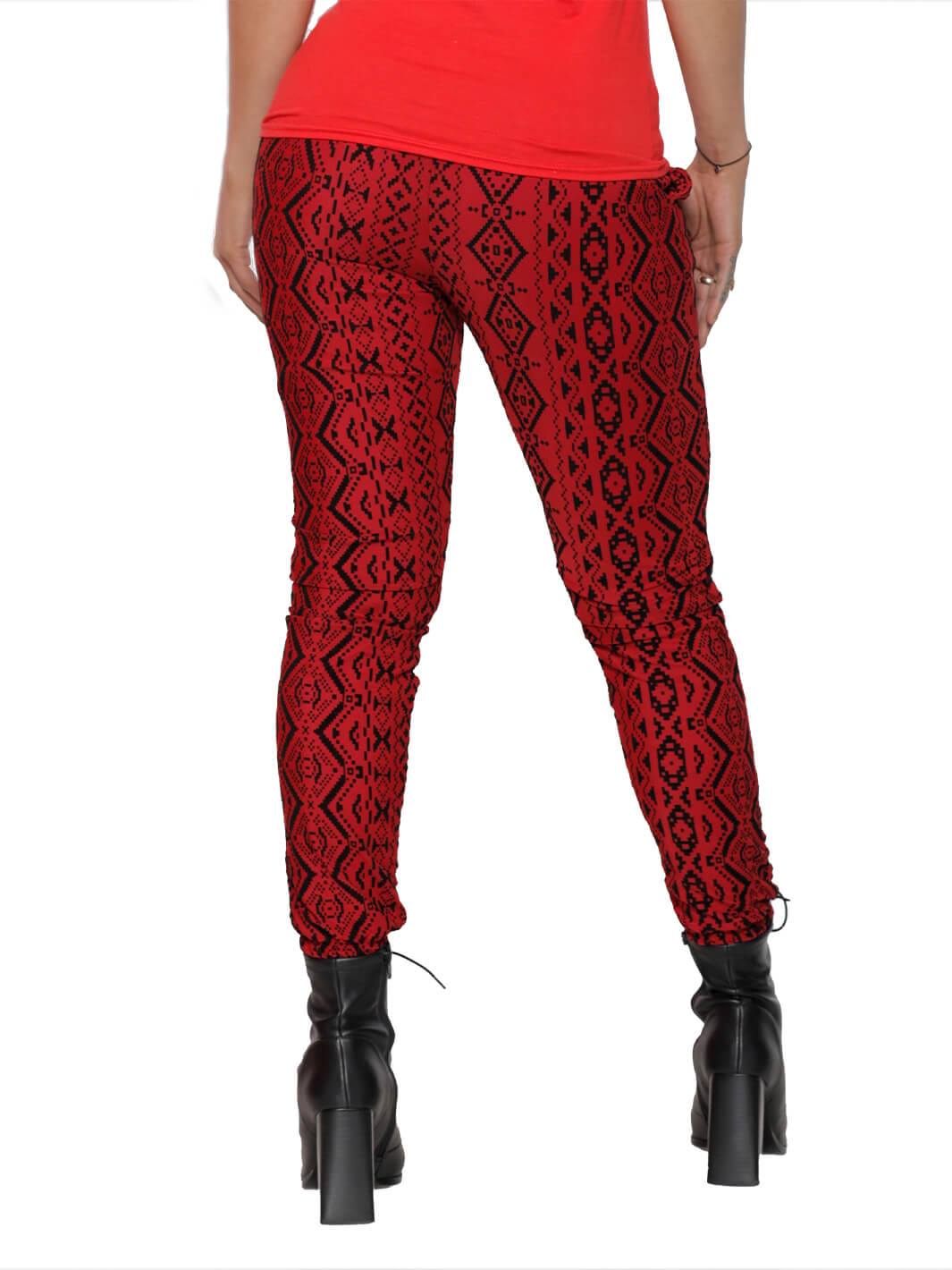 2-Pocket Red/Black Zigzag Jogger