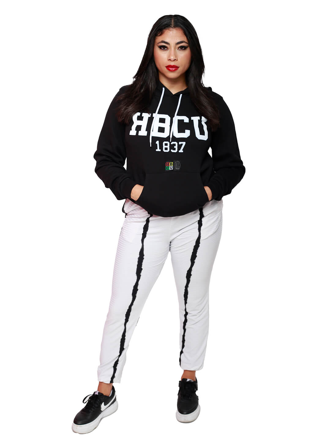 Black HBCU Long Sleeve Hoody
