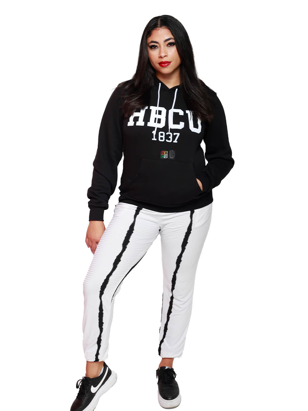 Black HBCU Long Sleeve Hoody