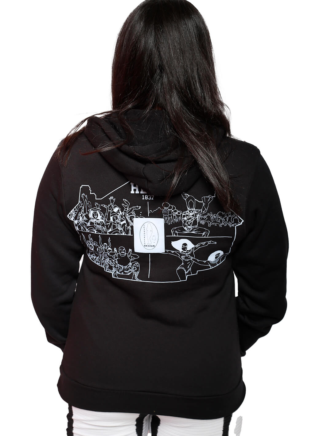 Black HBCU Long Sleeve Hoody