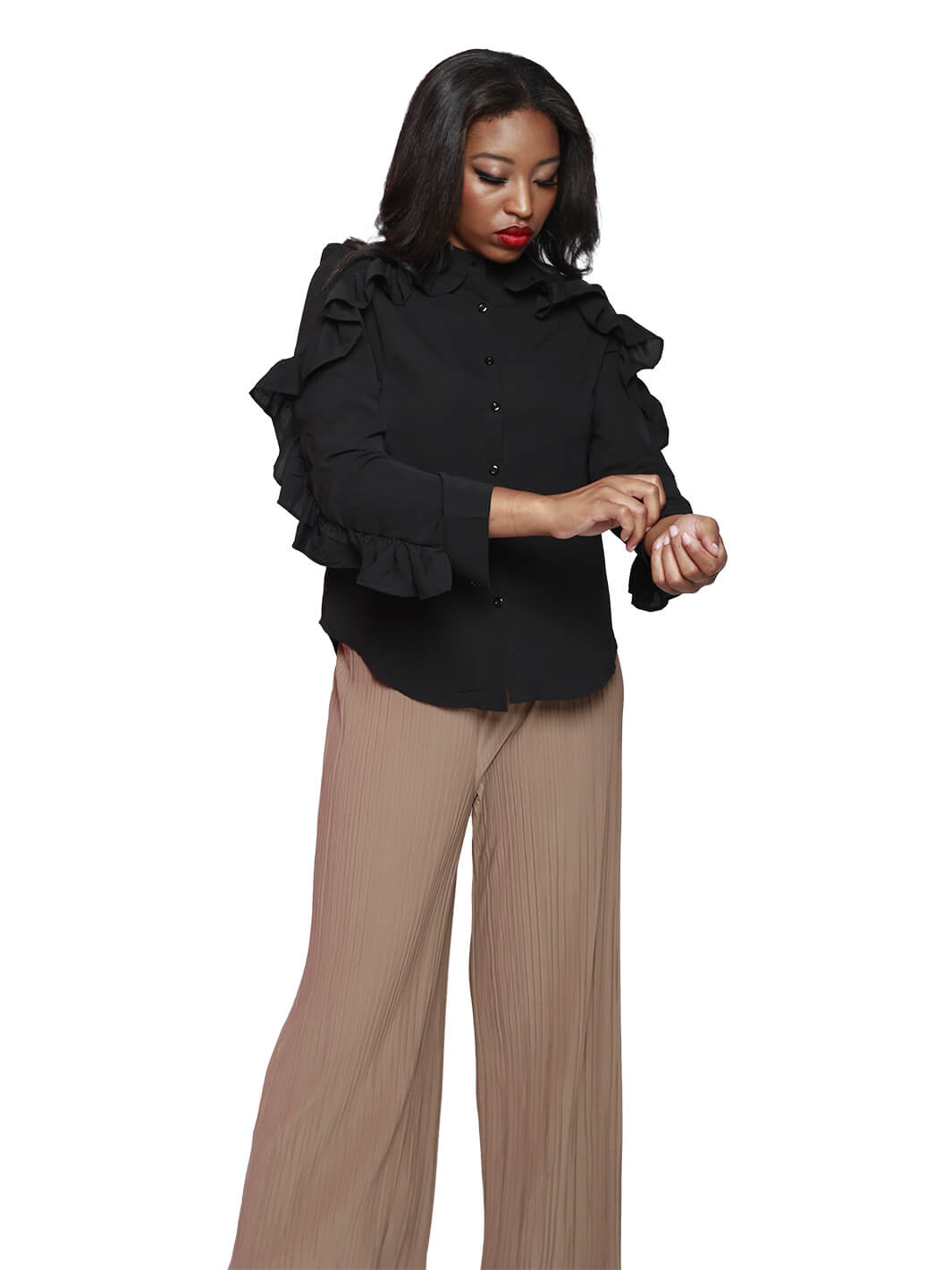 Brown Drawstring Pant