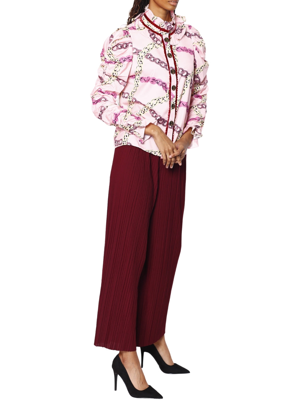 Burgundy Drawstring Pant