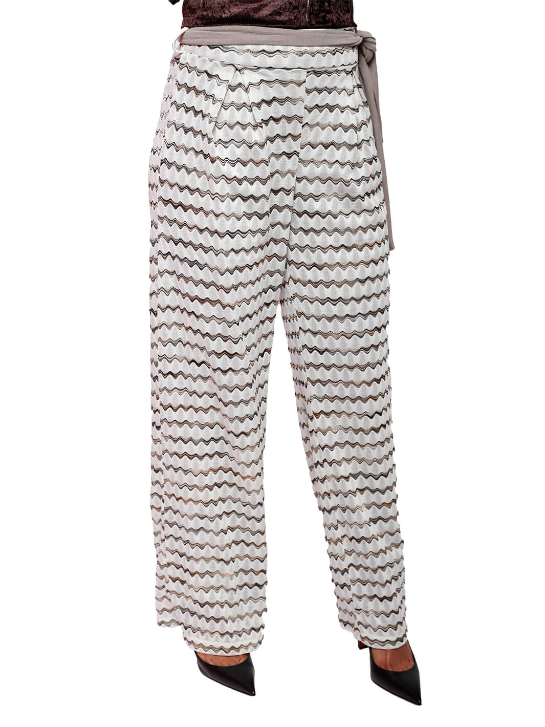 Gold Stripe High Waist Pant