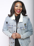 Medium Size HBCU Graphic Denim Jacket