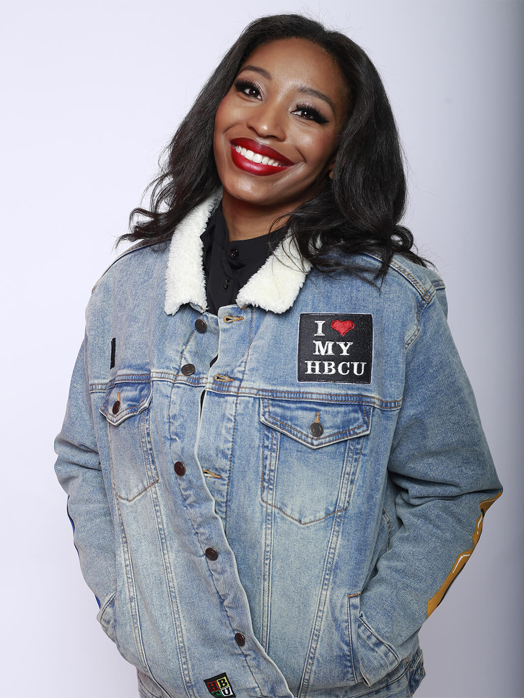 XLarge Size HBCU Graphic Denim Jacket