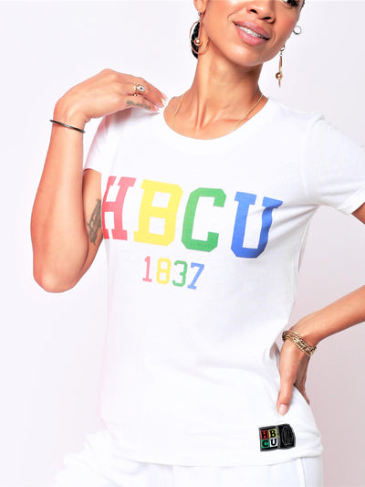 Multi Color HBCU White S/S T-Shirt