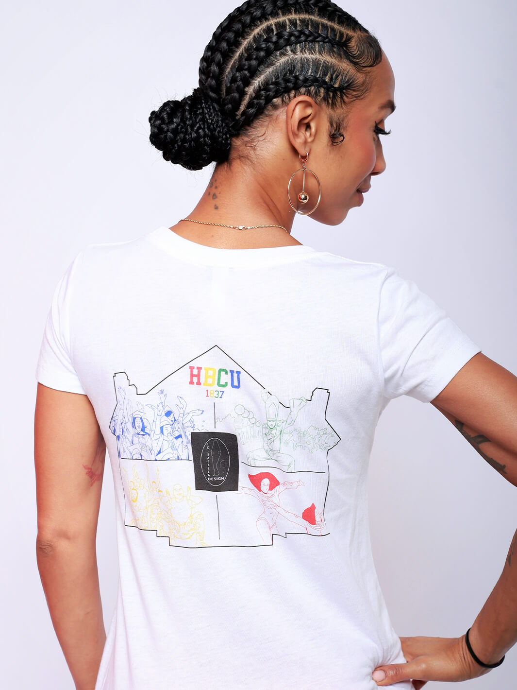 Multi Color HBCU White S/S T-Shirt