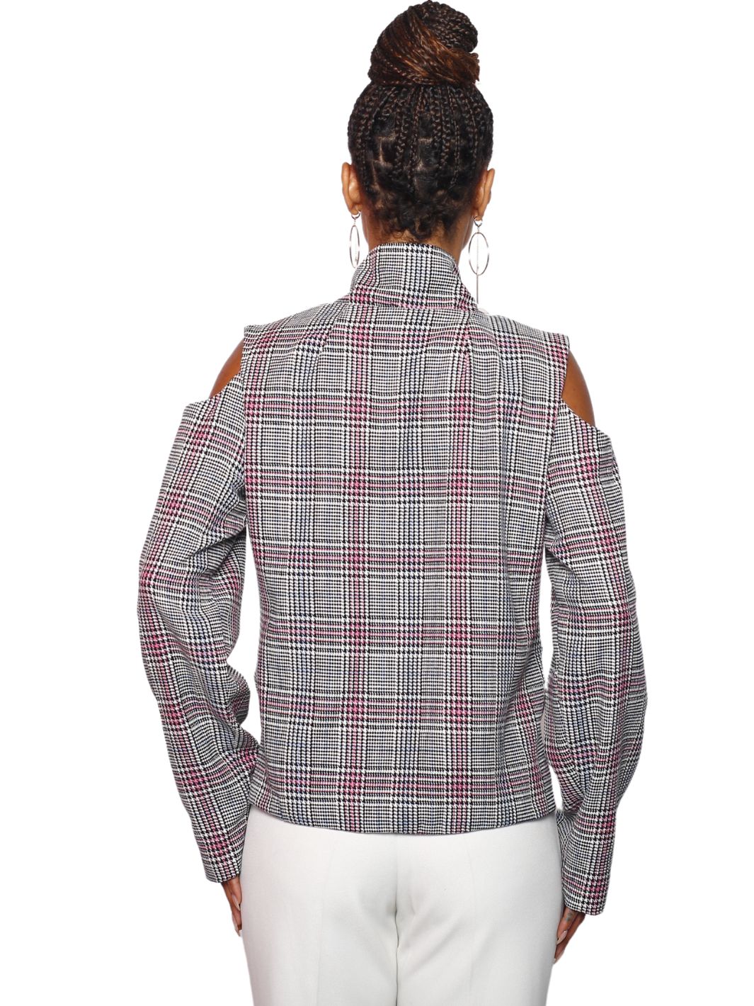 Peppermint One Button Cold Shoulder Jacket