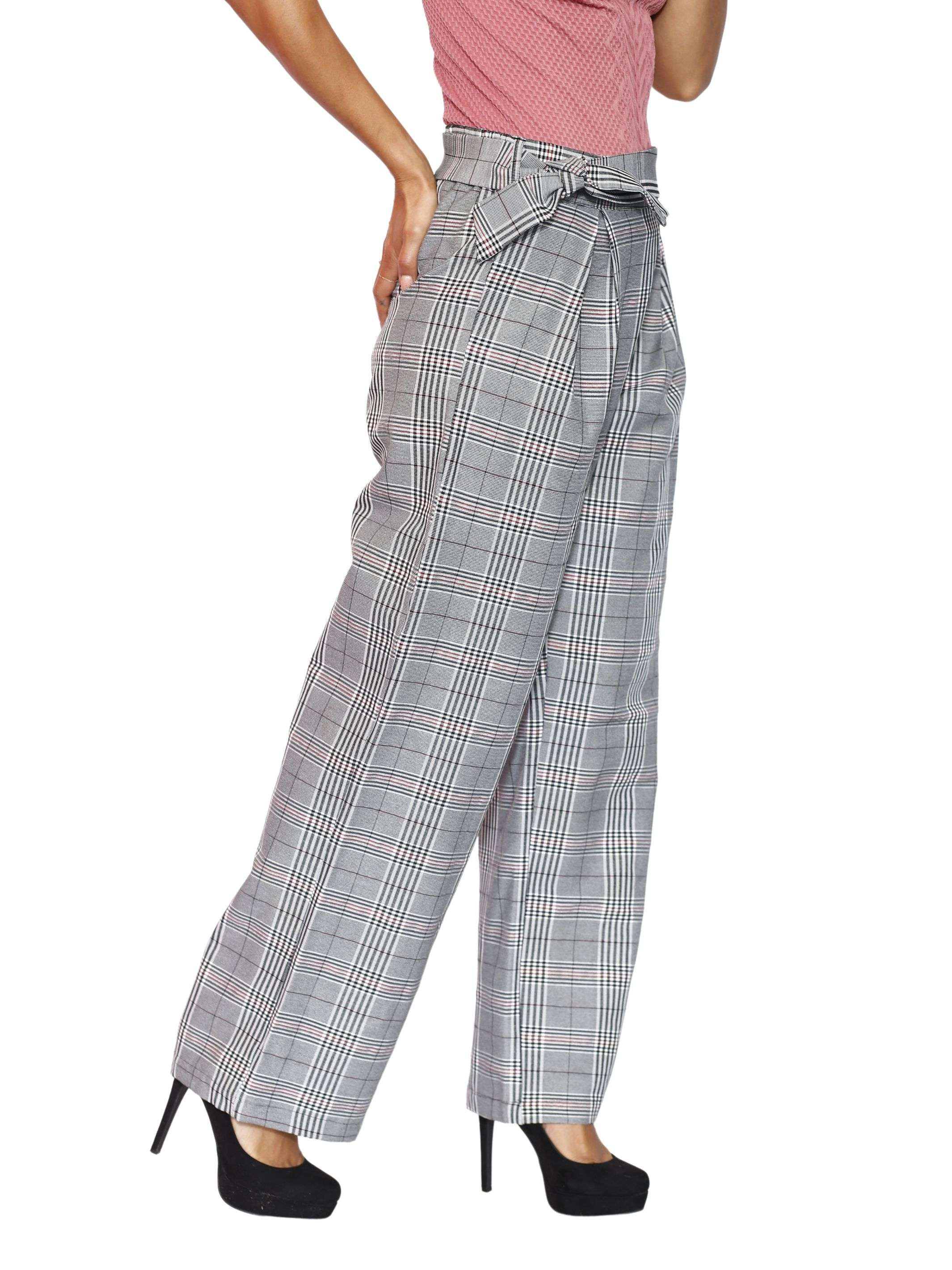Periwinkle High Waist Pant w/Tie Belt