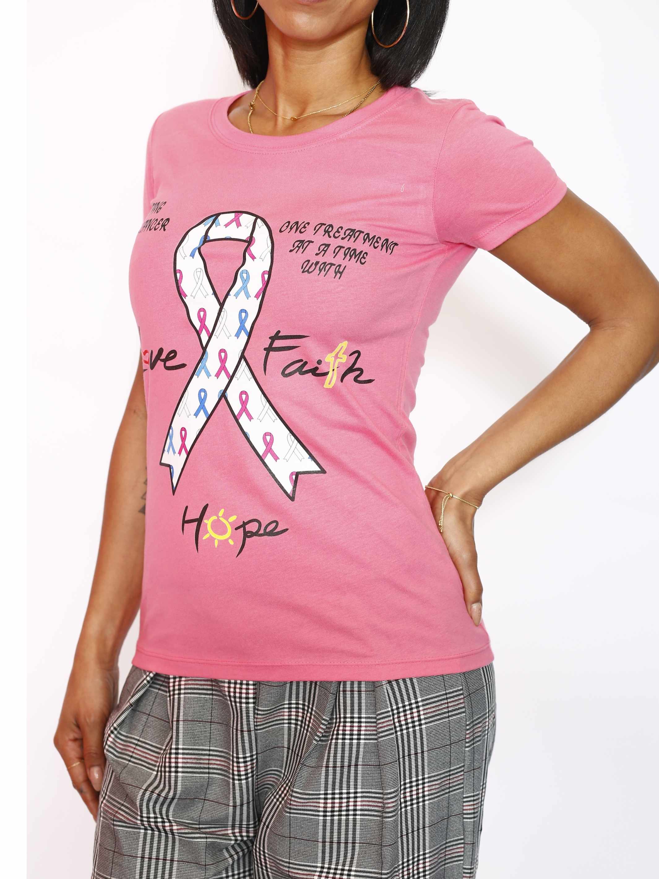 Short Sleeve Love & Faith Cancer Tee