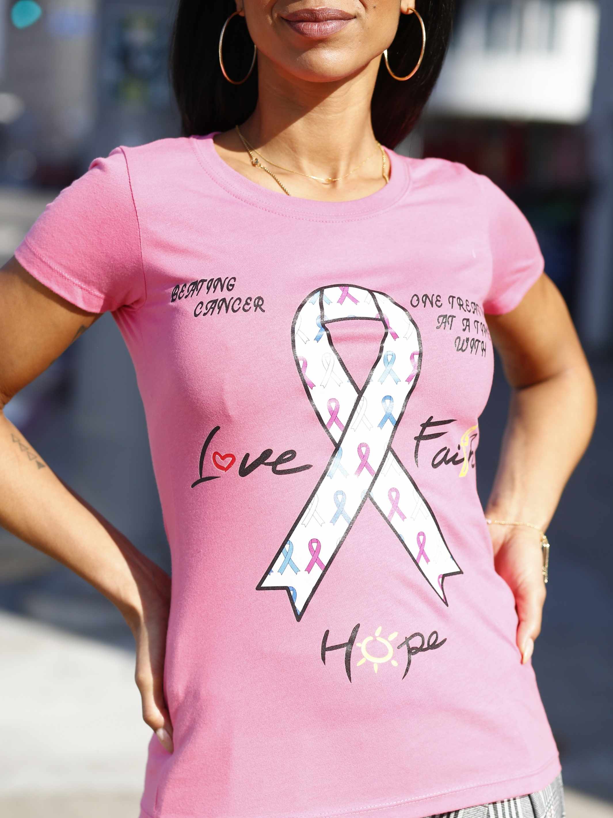Short Sleeve Love & Faith Cancer Tee