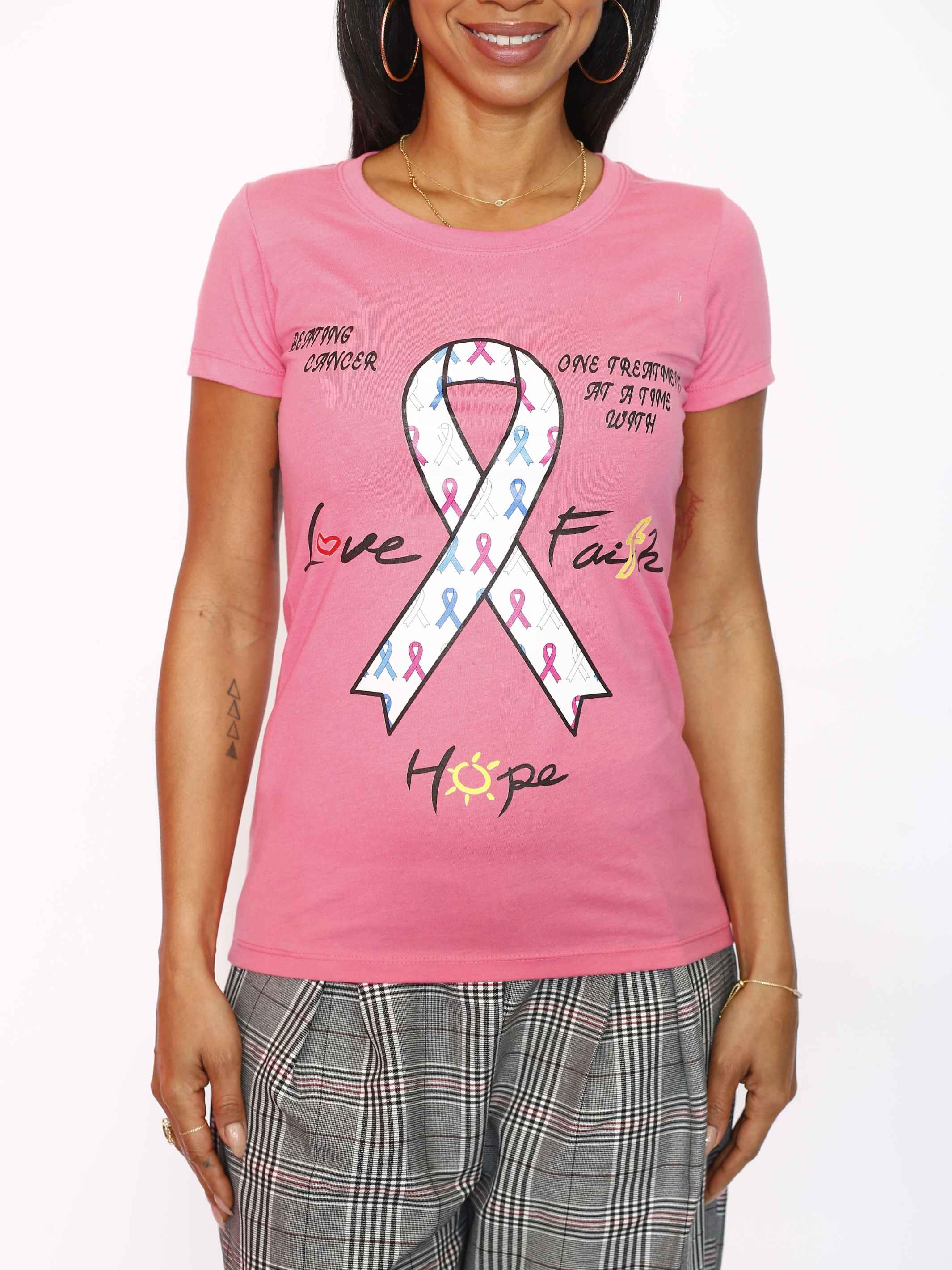 Short Sleeve Love & Faith Cancer Tee