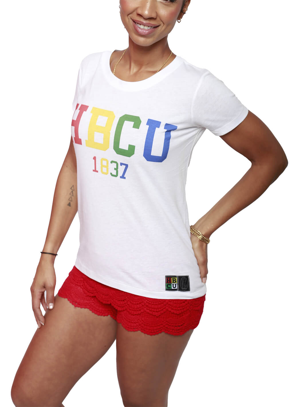 Red Layered Too Short Shorts