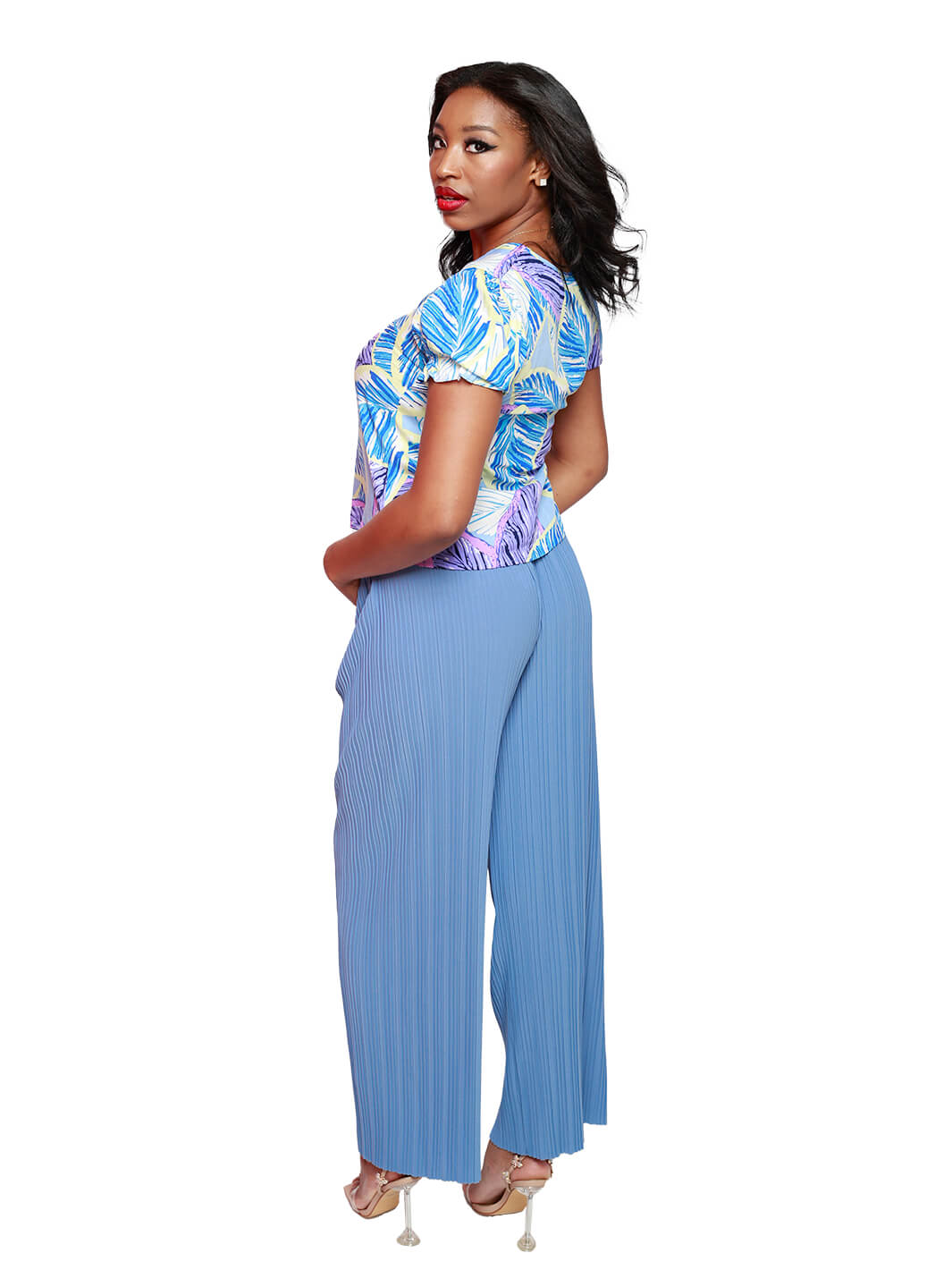 Sky-Blue Drawstring Pant