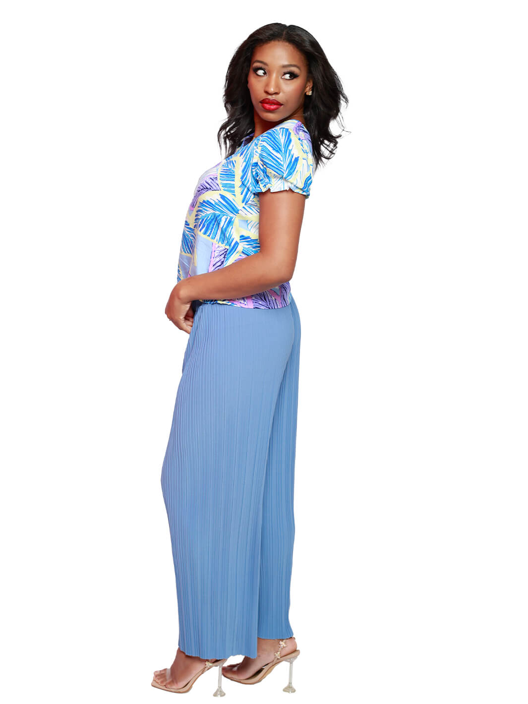 Sky-Blue Drawstring Pant