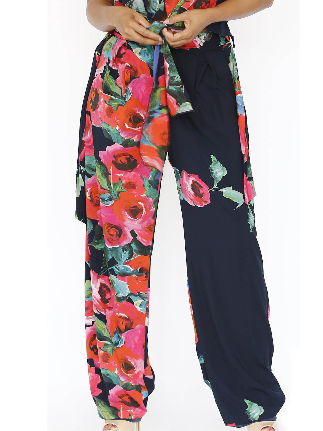 Ava High Waist Indigo Print Pant