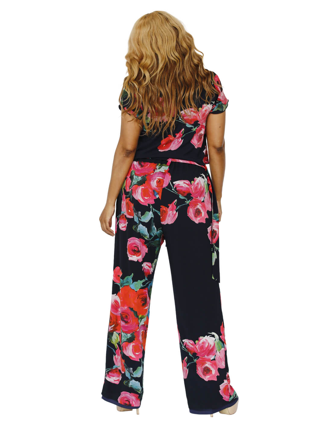 Ava High Waist Indigo Print Pant