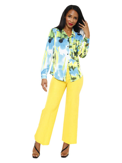 Bella Relax Fit Pant - Yellow