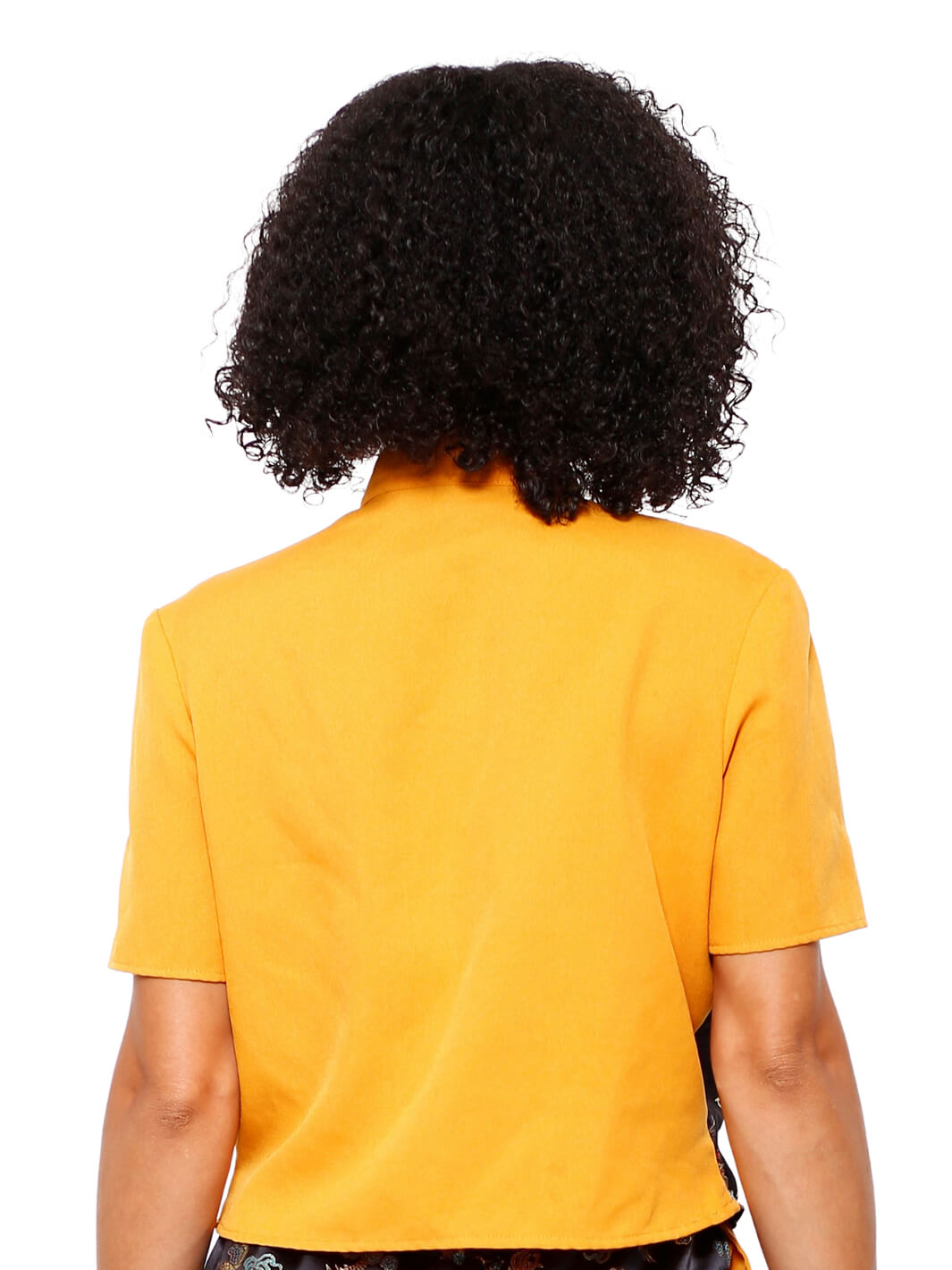 Chinese Brocade 5-Button Mock Neck Top