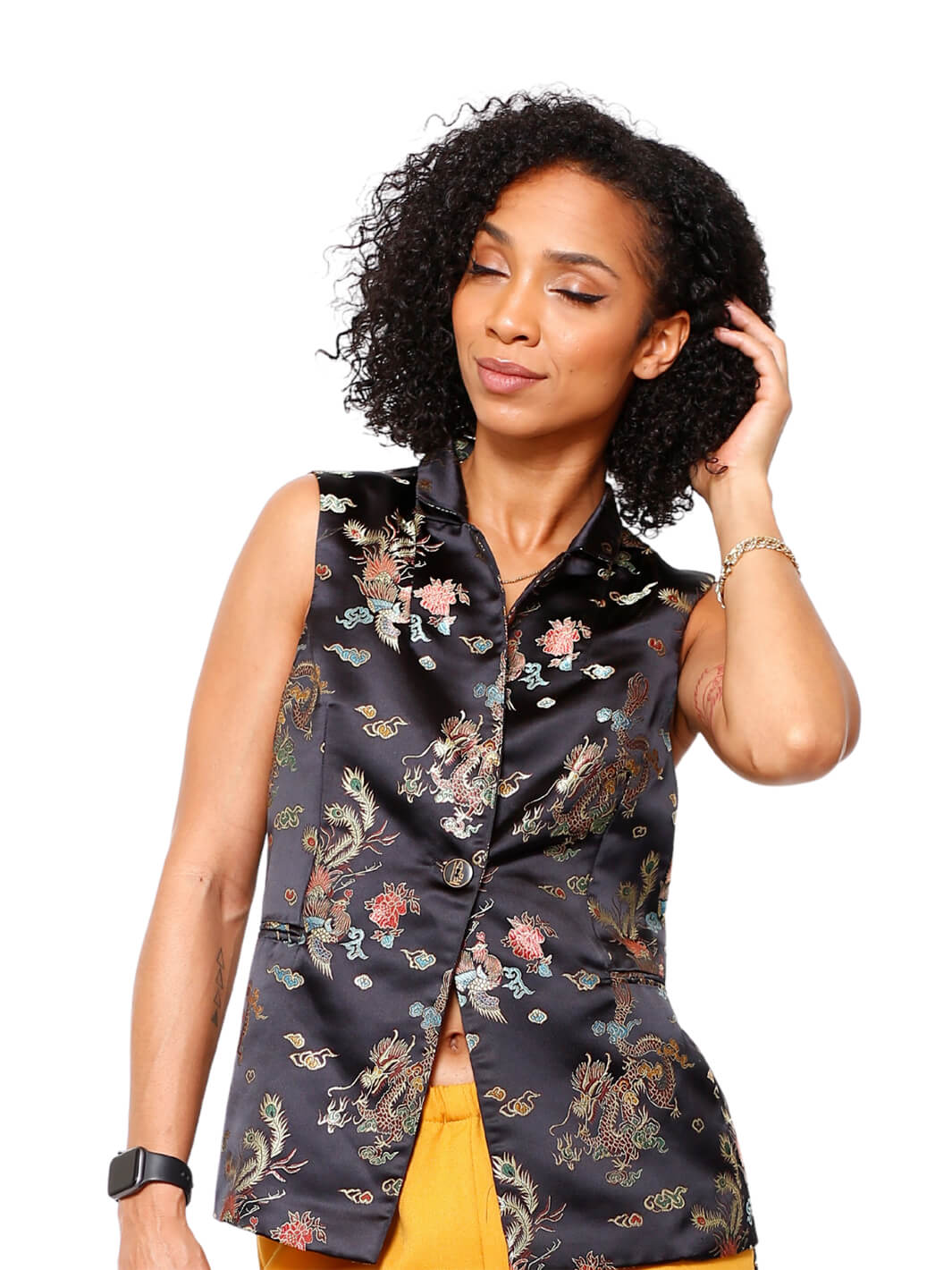 Chinese Brocade Sleeveless Vest