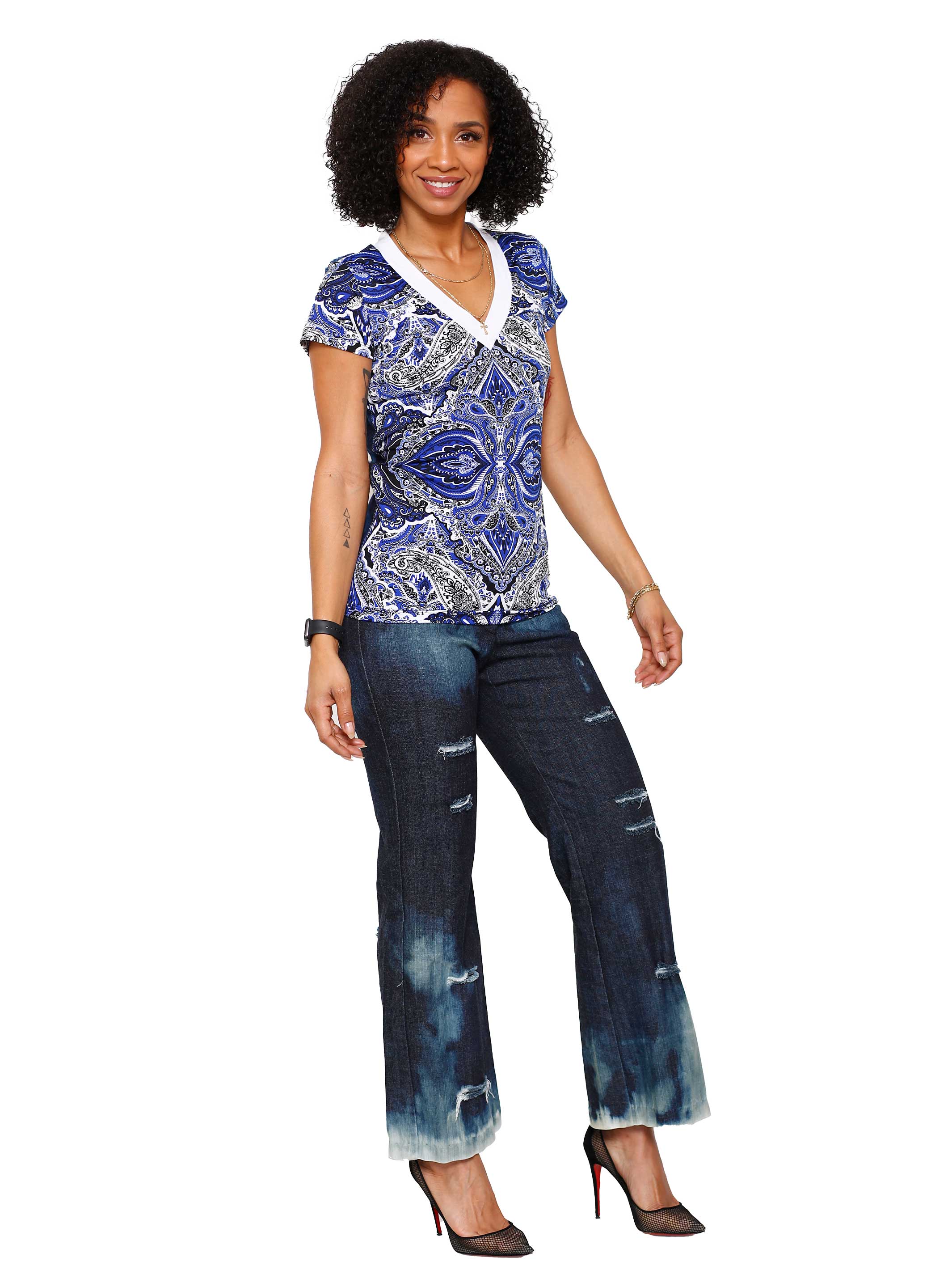 Distressed Denim Relax Jean