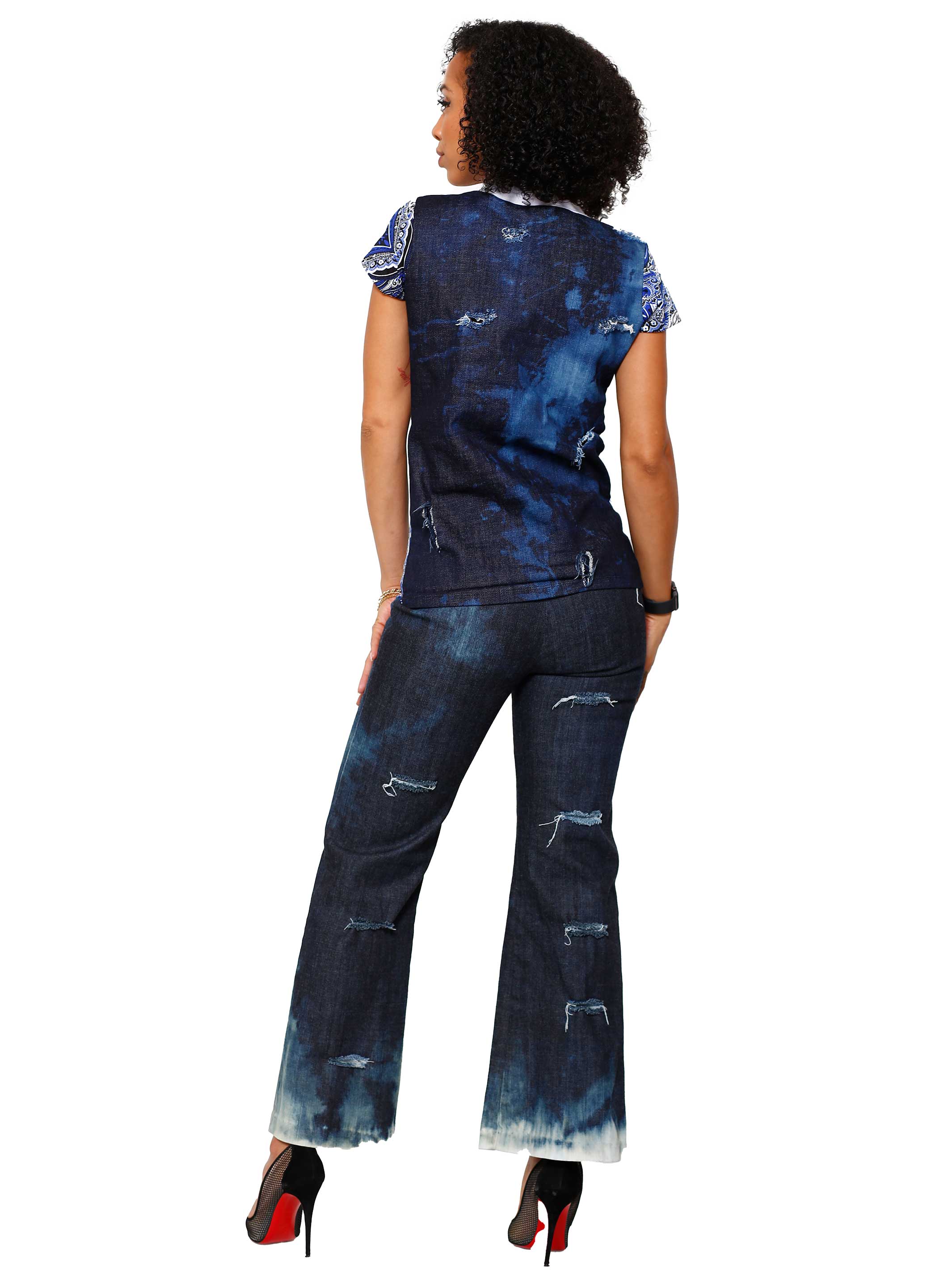 Distressed Denim Relax Jean