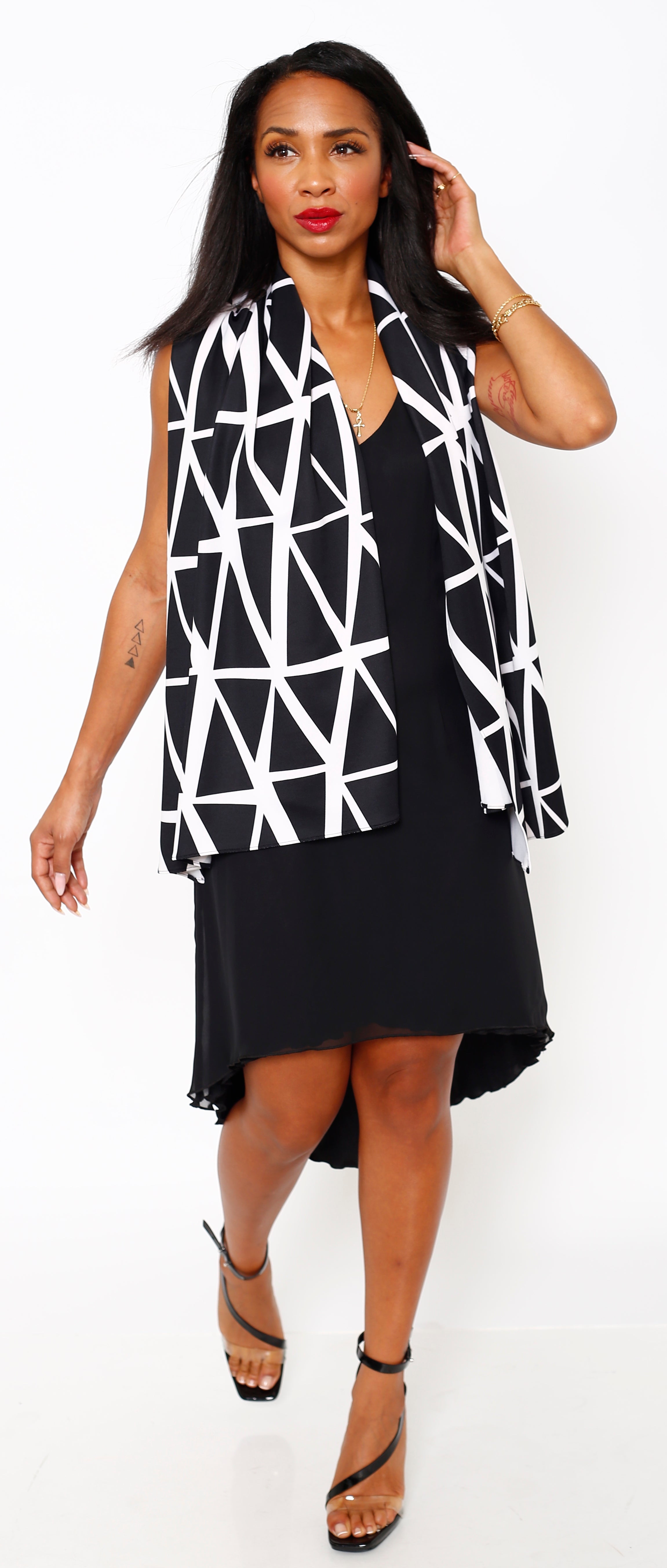 Little Black Dress with Matching Scarf XL Little Black Dress with Matching Scarf XL