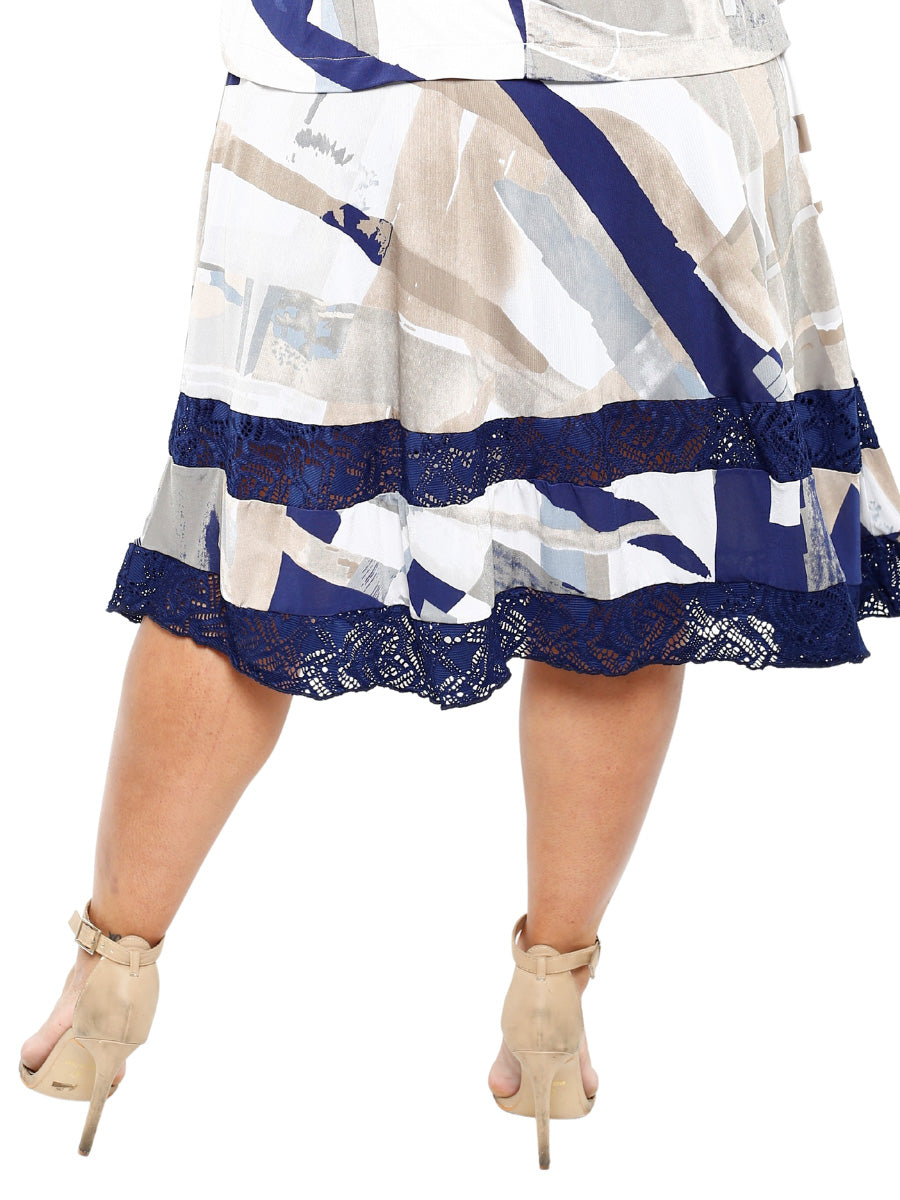 Navy Lace Skirt