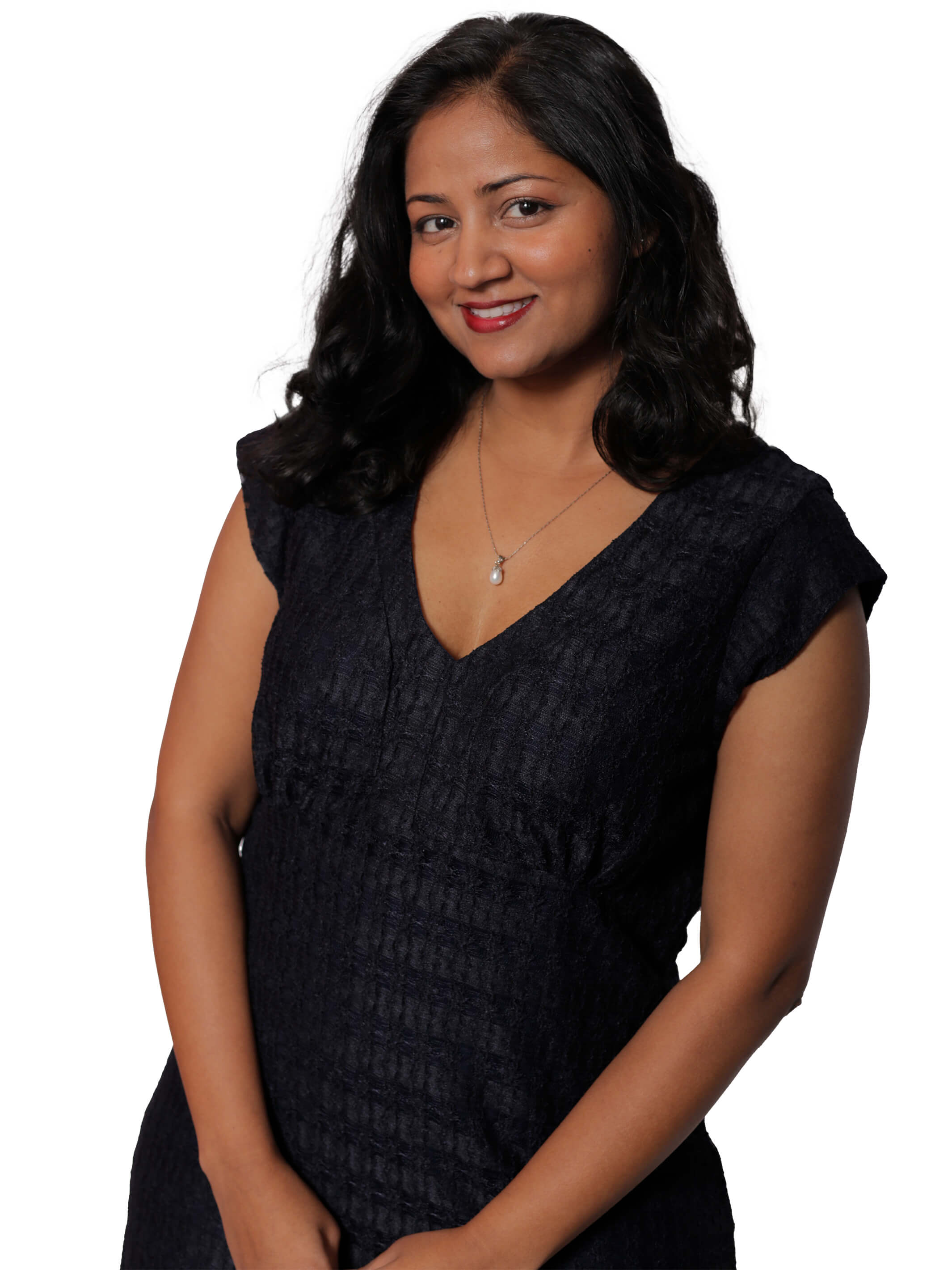 Navy Lace V-Neck S/S Dress