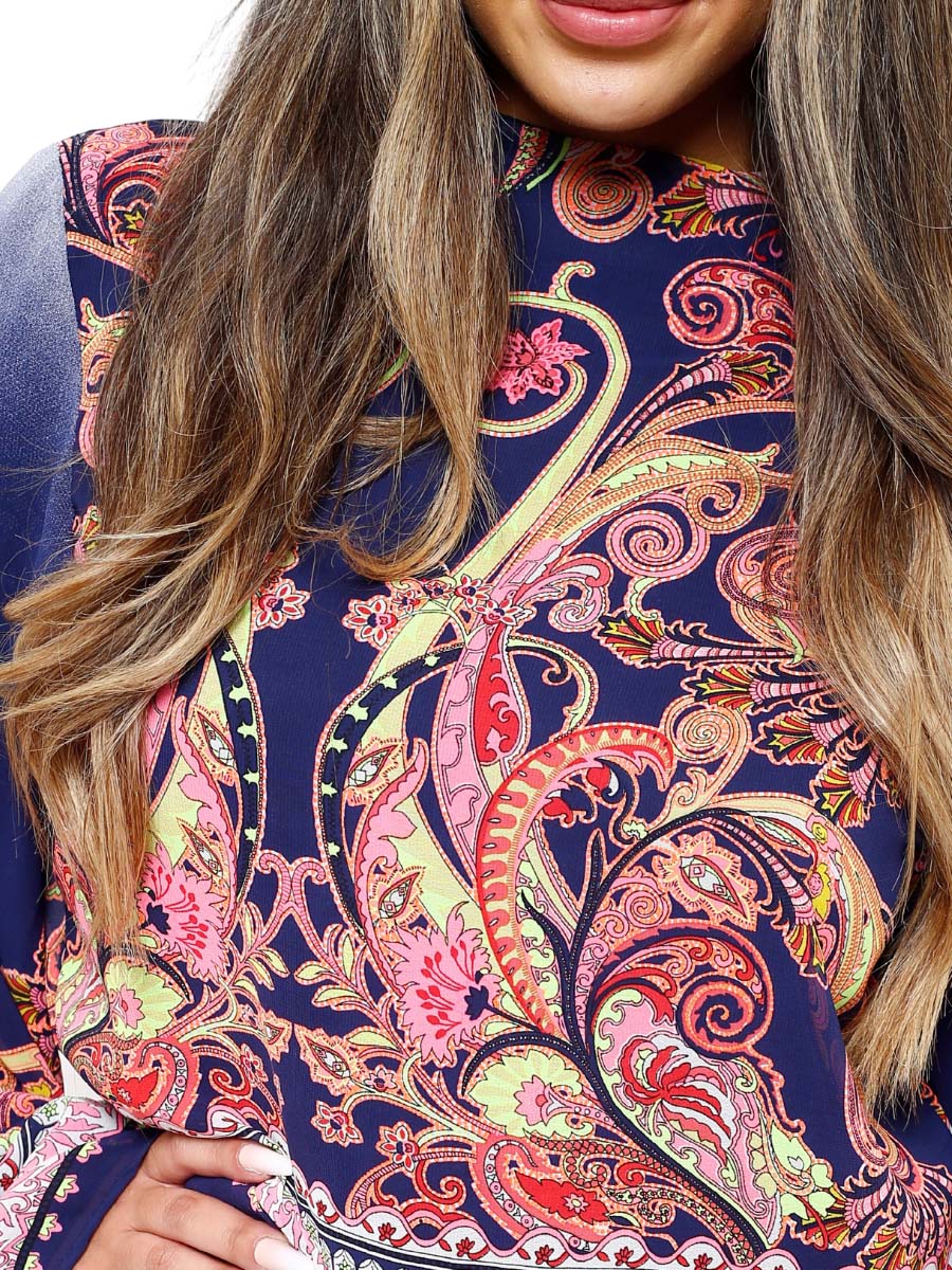 Psychedelic Flare Sleeve Blouse