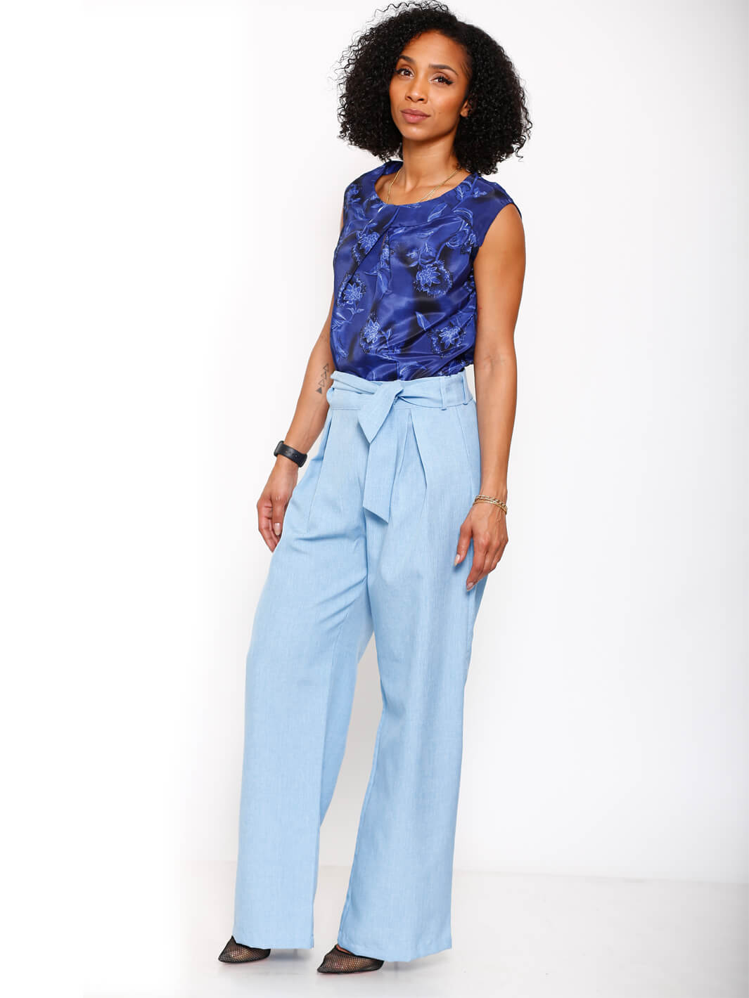 Sky Blue High Waist Pant