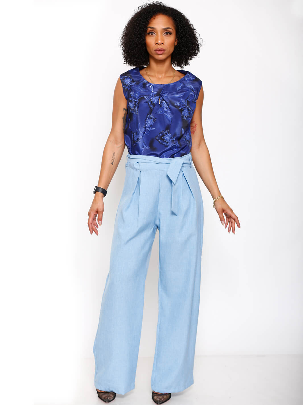 Sky Blue High Waist Pant