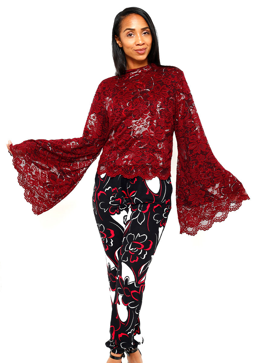 Soft Black Rose 2 Pocket Jogger Pant