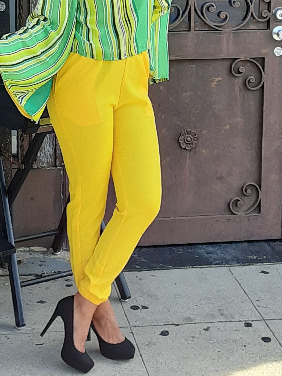 Yellow 2 Pocket Jogger Pant
