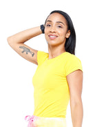 Short Sleeve Essential Crewneck Yellow Tee