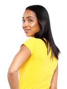 Short Sleeve Essential Crewneck Yellow Tee